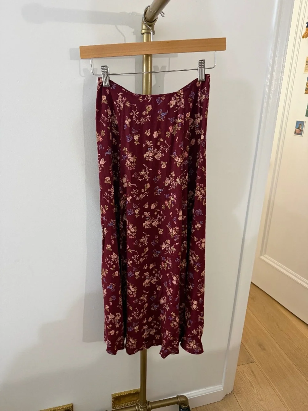 reformation midi floral skirt